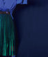 Polarized Pleated Flare Skirt